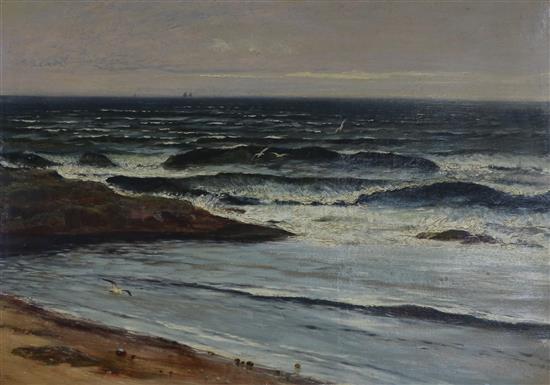 A seascape oil, monogrammed EH 1859, 56 x 39cm